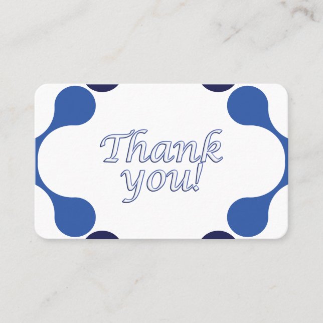 Tarjeta De Visita Gratitude Thank You Card - 3.54 x 2.165 (Anverso)