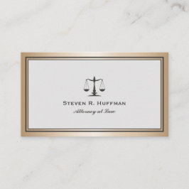 Tarjeta De Visita Gray Gold para abogados profesionales