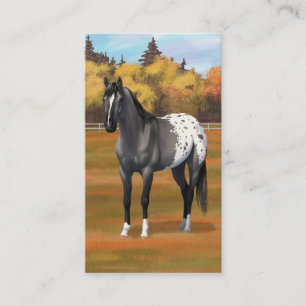 Tarjeta De Visita Gray Grulla Appaloosa Quarter Stallion