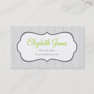 Tarjeta De Visita Gray Herringbone