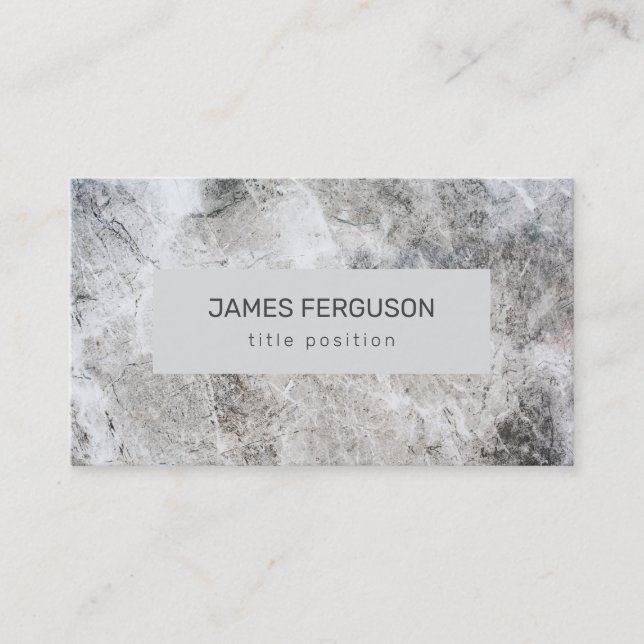 Tarjeta de visita Gray Marble Stone (Anverso)