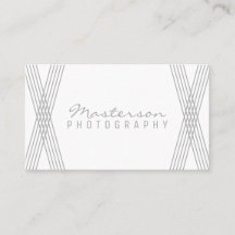 Tarjeta de visita Gray Modern Deco