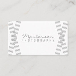 Tarjeta de visita Gray Modern Deco