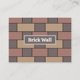 Tarjeta De Visita Gray Peach Pink Ladrillo Wall
