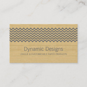 Tarjeta de visita Gray Rustic Chevron