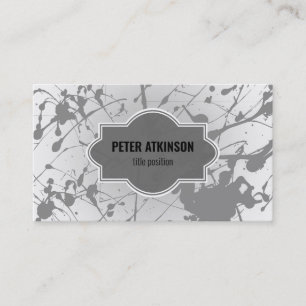 Tarjeta De Visita Gray Splash