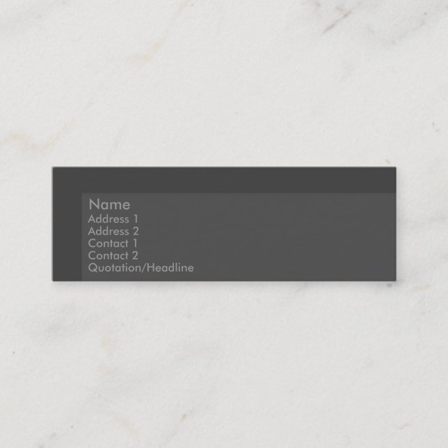 Tarjeta de visita Gray Stone (Anverso)