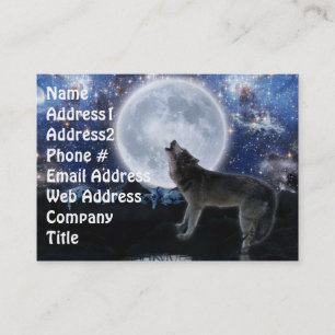 Tarjeta De Visita Gray Wolf Fantasy Art Cards