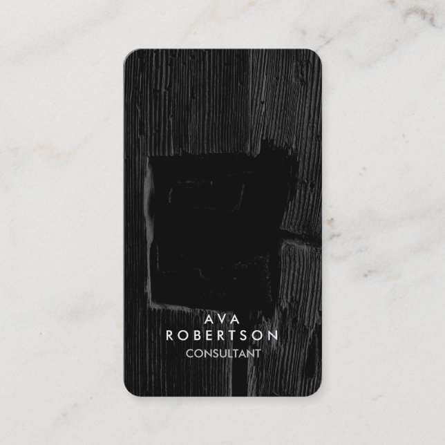 Tarjeta De Visita Gray Wood Creative Consultor Manager (Anverso)