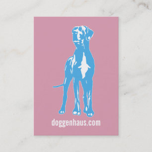 Tarjeta De Visita Great dane azul
