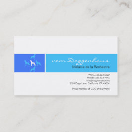 Tarjeta De Visita Great Dane formal