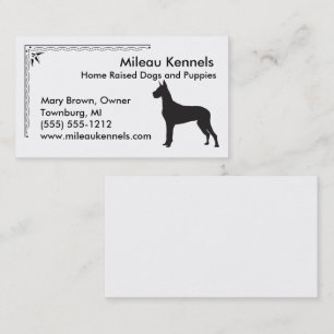 Tarjeta De Visita Great Dane Silhouette