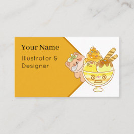Tarjeta De Visita Greedy Shiba Piou: Mega Kawaii Helado Sundae