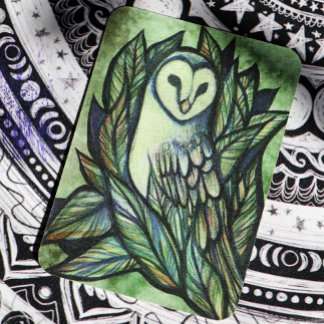 Tarjeta De Visita Green Barn Owl 