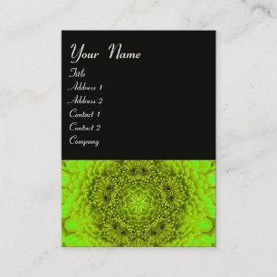 TARJETA DE VISITA GREEN DAHLIA FLOWER PETALS