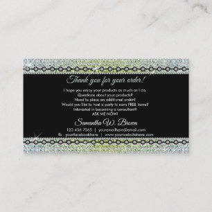 Tarjeta De Visita Green Diamond Bling Luxury Jewelry
