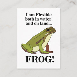 Tarjeta De Visita Green Frog Animal Funny