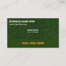 Tarjeta De Visita Green Grass Lawn Care Landscaping Tree Service