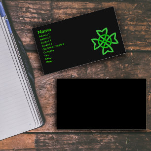Tarjeta De Visita Green Irish Celtic Knot