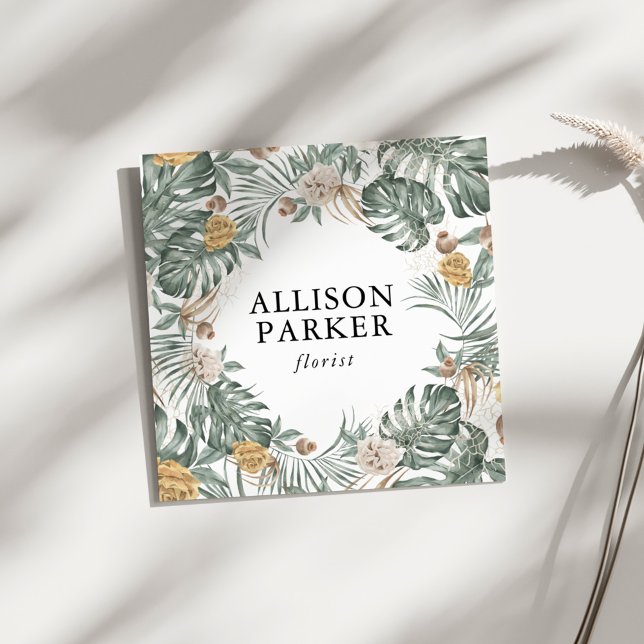 Tarjeta de visita Green Leaves Floriser Gardener (Subido por el creador)