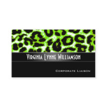 Green Leopard Modern Professional Card