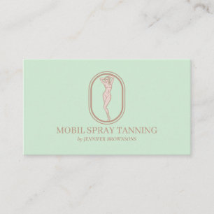 Tarjeta De Visita Green Modern Rubor Spray Tan Body Skincare