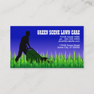 Tarjeta De Visita green scene lawn care