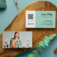 Green Seafoam QR Code Photo Social Media Iconos
