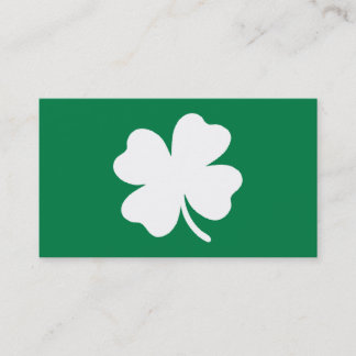 Tarjeta De Visita Green Shamrock St Patricks Day Irlanda