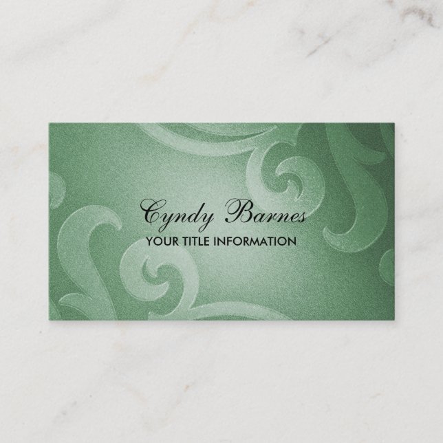Tarjeta de visita Green Shimmer (Anverso)