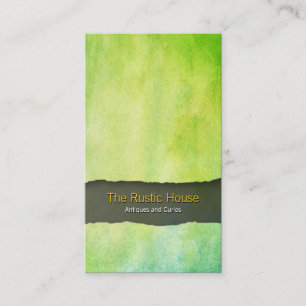 Tarjeta De Visita Green Watercolor Wash Retail Trade Card