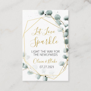 Tarjeta De Visita Greeneration & Gold Eucalyptus Sparkler Tag