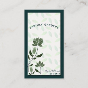Tarjeta De Visita Greenery Garden Designer Business Card