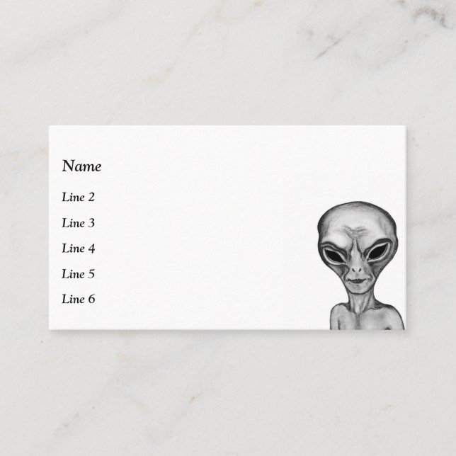 Tarjeta De Visita Grey Alien (Anverso)
