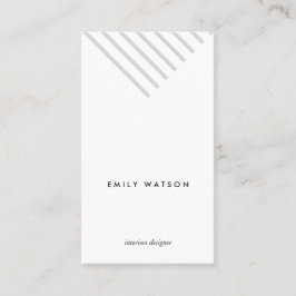 Tarjeta De Visita Grey minimalist elegant classy modern geometric