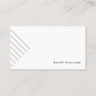 Tarjeta De Visita Grey minimalist simple elegant modern lines card