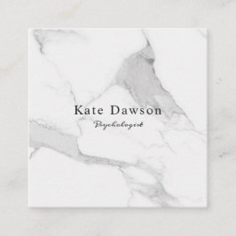 Tarjeta de visita Grey White Marble Business Card