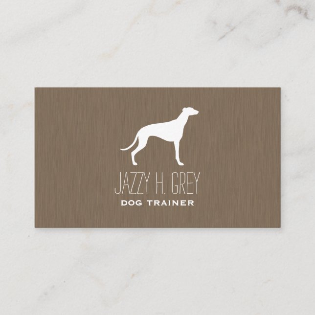 Tarjeta De Visita Greyhound Silhouette (Anverso)