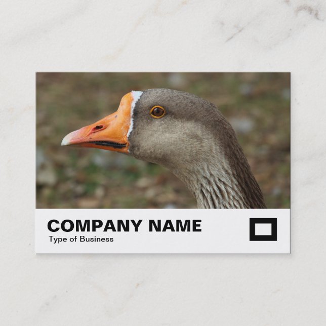 Tarjeta De Visita Greylag Swan Goose Cross (Anverso)