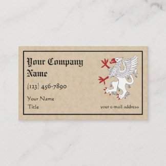 Tarjeta De Visita Griffin Rampant Argent