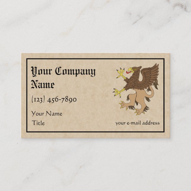 Tarjeta De Visita Griffin Rampante (Anverso)