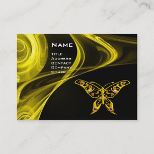 Tarjeta De Visita GRIPE HYPER DE ORO MARIPOSAS JEWEL amarillo negro 