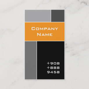 Tarjeta De Visita Gris anaranjado de visita de la construcción