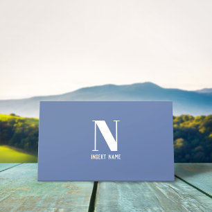 Tarjeta De Visita Gris azul llano del logotipo