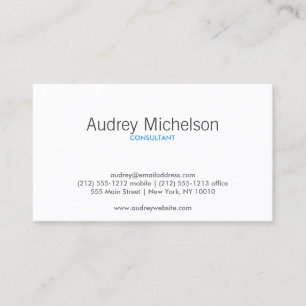Tarjeta de visita GRIS/AZUL MINIMALISMO MODERNO
