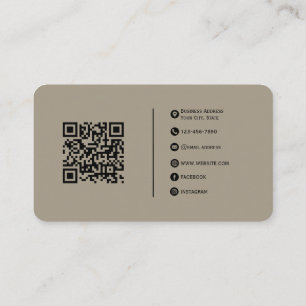 Tarjeta De Visita Gris cálido - Diseño elegante completamente Person