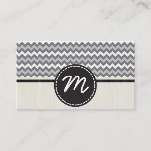 Tarjeta De Visita Gris Chevron Zigzag Pattern 2