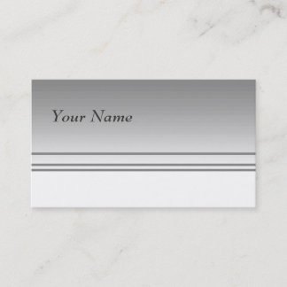 Tarjeta De Visita Gris claro. Diseño elegante