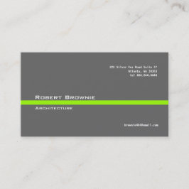 Tarjeta de visita gris clásica de la Línea Verde