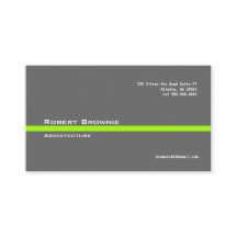 Tarjeta de visita gris clásica de la Línea Verde